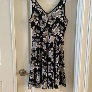Black and White Floral Sundress (Size S)